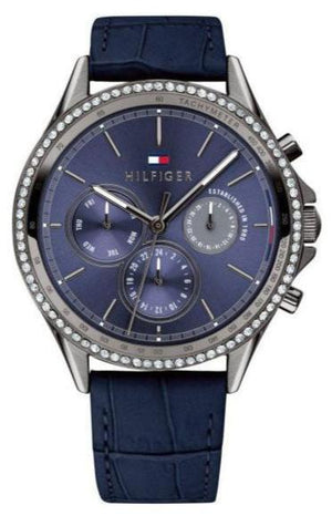 Tommy Hilfiger Ari Quartz Diamonds Blue Dial Blue Leather Strap Watch for Women - 1781979 Buy Now By Tommy Hilfiger