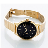 Tommy Hilfiger Brooke Black Dial Gold Steel Strap Watch for Women - 1782019 Buy Now By Tommy Hilfiger