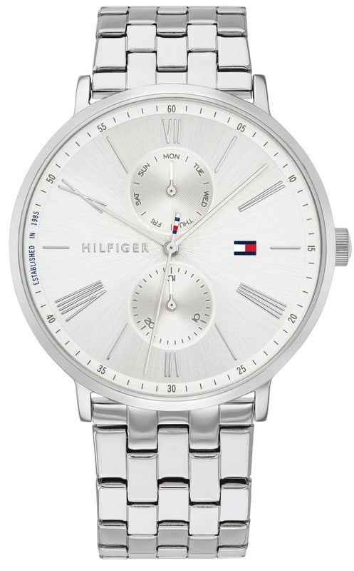 Tommy Hilfiger Jenna Quartz White Dial Silver Steel Strap Watch for Women - 1782068 Buy Now By Tommy Hilfiger