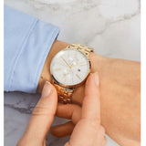 Tommy Hilfiger Jenna Quartz White Dial Gold Steel Strap Watch for Women - 1782069 Buy Now By Tommy Hilfiger