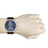 Hugo Boss Skymaster Chronograph Blue Dial Black Leather Strap Watch for Men - 1513783 Buy Now By Hugo Boss