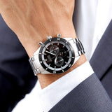 Hugo Boss Santiago Black Dial Silver Steel Strap Watch for Men - 1513862 Buy Now By Hugo Boss