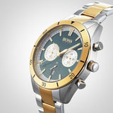 Hugo Boss Santiago Green Dial Two Tone Steel Strap Watch for Men - 1513872 Buy Now By Hugo Boss