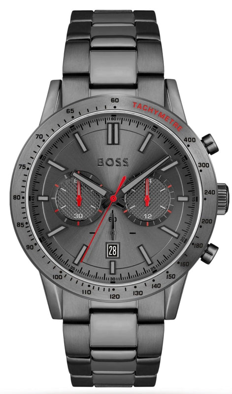 Hugo Boss Allure Chronograph Grey Dial Grey Steel Strap Watch for Men - 1513924 Buy Now By Hugo Boss