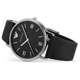 Emporio Armani Kappa Analog Quartz Black Dial Black Leather Strap Watch For Men - AR11013 Buy Now By Emporio Armani