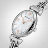 Emporio Armani Donna Mother of Pearl Dial Silver Steel Strap Watch For Women - AR11204 Buy Now By Emporio Armani