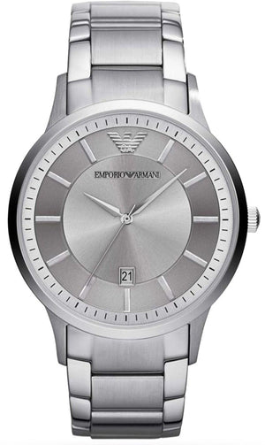 Emporio Armani Renato Quartz Silver Dial Silver Steel Strap Watch For Men - AR11189 Buy Now By Emporio Armani