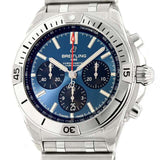 Breitling Chronomat B01 42mm Blue Dial Silver Steel Strap Watch for Men - AB0134101C1A1 Buy Now By Breitling