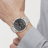 Tommy Hilfiger Evan Grey Dial Silver Mesh Bracelet Watch for Men - 1710396 Buy Now By Tommy Hilfiger