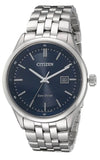 Citizen Eco Drive Blue Dial Silver Steel Strap Watch For Men - BM7250-56L Buy Now By Citizen