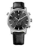 Tommy Hilfiger Harrison Chronograph Black Dial Black Leather Strap Watch for Men - 1790875 Buy Now By Tommy Hilfiger