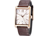 Calvin Klein Window Silver Dial Brown Leather Strap Watch for Men - K2M21620 Buy Now By Calvin Klein