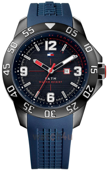 Tommy Hilfiger Cole Black Dial Blue Rubber Strap Watch for Men - 1790984 Buy Now By Tommy Hilfiger