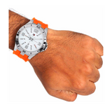 Tommy Hilfiger Analog White Dial Orange Rubber Strap Watch for Men - 1791063 Buy Now By Tommy Hilfiger