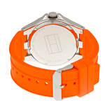 Tommy Hilfiger Analog White Dial Orange Rubber Strap Watch for Men - 1791063 Buy Now By Tommy Hilfiger