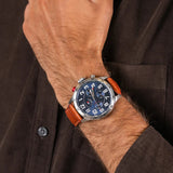 Tommy Hilfiger Trent Quartz Blue Dial Brown Leather Strap Watch for Men - 1791066 Buy Now By Tommy Hilfiger