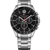 Tommy Hilfiger Luke Chronograph Black Dial Silver Steel Strap Watch for Men - 1791104 Buy Now By Tommy Hilfiger