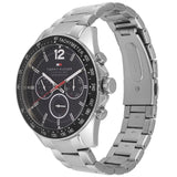 Tommy Hilfiger Luke Chronograph Black Dial Silver Steel Strap Watch for Men - 1791104 Buy Now By Tommy Hilfiger