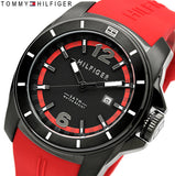 Tommy Hilfiger Windsurf Black Dial Red Rubber Strap Watch for Men - 1791112 Buy Now By Tommy Hilfiger