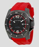 Tommy Hilfiger Windsurf Black Dial Red Rubber Strap Watch for Men - 1791112 Buy Now By Tommy Hilfiger