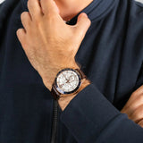 Tommy Hilfiger Luke Quartz White Dial Brown Leather Strap Watch for Men - 1791118 Buy Now By Tommy Hilfiger