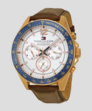 Tommy Hilfiger Luke Quartz White Dial Brown Leather Strap Watch for Men - 1791118 Buy Now By Tommy Hilfiger