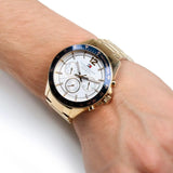 Tommy Hilfiger Luke Chronograph White Dial Gold Steel Strap Watch for Men - 1791121 Buy Now By Tommy Hilfiger