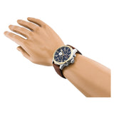 Tommy Hilfiger Sport Multifunction Blue Dial Brown Leather Strap Watch for Men - 1791137 Buy Now By Tommy Hilfiger