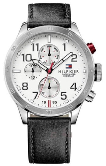 Tommy Hilfiger Trent Multifunction White Dial Black Leather Strap Watch for Men - 1791138 Buy Now By Tommy Hilfiger