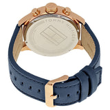 Tommy Hilfiger Trent Quartz White Dial Blue Leather Strap Watch for Men - 1791139 Buy Now By Tommy Hilfiger