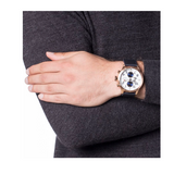 Tommy Hilfiger Trent Quartz White Dial Blue Leather Strap Watch for Men - 1791139 Buy Now By Tommy Hilfiger