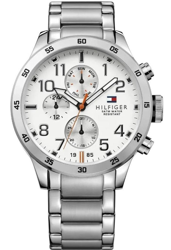 Tommy Hilfiger Trent Multifunction White Dial Silver Steel Strap Watch for Men - 1791140 Buy Now By Tommy Hilfiger