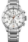Tommy Hilfiger Trent Multifunction White Dial Silver Steel Strap Watch for Men - 1791140 Buy Now By Tommy Hilfiger
