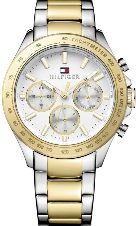 Tommy Hilfiger Hudson Chronograph White Dial Two Tone Steel Strap Watch For Men - 1791226 Buy Now By Tommy Hilfiger