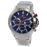 Tommy Hilfiger Hudson Chronograph Quartz Blue Dial Silver Steel Strap Watch For Men - 1791228 Buy Now By Tommy Hilfiger