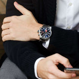 Tommy Hilfiger Jackson Chronograph Blue Dial Silver Steel Strap Watch for Men - 1791242 Buy Now By Tommy Hilfiger