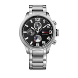Tommy Hilfiger Jake Chronograph Black Dial Silver Steel Strap Watch for Men - 1791234 Buy Now By Tommy Hilfiger