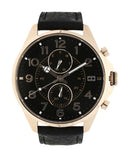 Tommy Hilfiger Dean Chronograph Quartz Black Dial Black Leather Strap Watch for Men - 1791273 Buy Now By Tommy Hilfiger