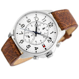 Tommy Hilfiger Dean Quartz Multifunction White Dial Brown Leather Strap Watch for Men - 1791274 Buy Now By Tommy Hilfiger