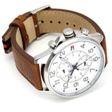 Tommy Hilfiger Dean Quartz Multifunction White Dial Brown Leather Strap Watch for Men - 1791274 Buy Now By Tommy Hilfiger