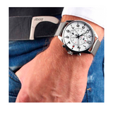 Tommy Hilfiger Dean Chronograph White Dial Silver Mesh Bracelet Watch for Men - 1791277 Buy Now By Tommy Hilfiger