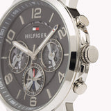 Tommy Hilfiger Keagan Quartz Grey Dial Black Leather Strap Watch for Men - 1791289 Buy Now By Tommy Hilfiger