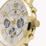 Tommy Hilfiger Keagan Quartz Silver Dial Brown Leather Strap Watch for Men - 1791291 Buy Now By Tommy Hilfiger