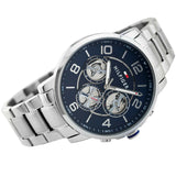 Tommy Hilfiger Keagan Blue Dial Silver Steel Strap Watch for Men - 1791293 Buy Now By Tommy Hilfiger