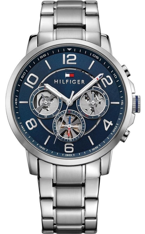 Tommy Hilfiger Keagan Blue Dial Silver Steel Strap Watch for Men - 1791293 Buy Now By Tommy Hilfiger