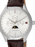 Tommy Hilfiger Oliver Quartz White Dial Brown Leather Strap Watch for Men - 1791304 Buy Now By Tommy Hilfiger