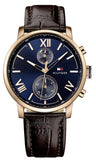 Tommy Hilfiger Aiden Quartz Blue Dial Brown Leather Strap Watch for Men - 1791308 Buy Now By Tommy Hilfiger