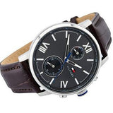 Tommy Hilfiger Aiden Quartz Black Dial Brown Leather Strap Watch for Men - 1791309 Buy Now By Tommy Hilfiger