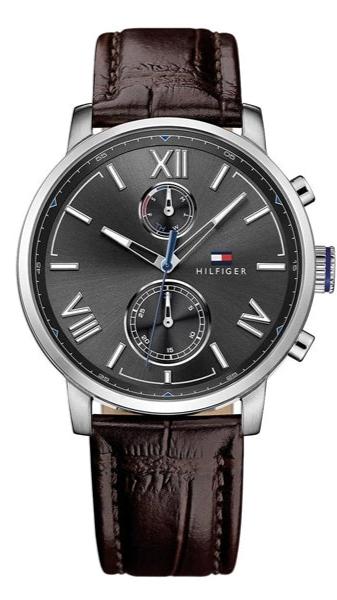 Tommy Hilfiger Aiden Quartz Black Dial Brown Leather Strap Watch for Men - 1791309 Buy Now By Tommy Hilfiger