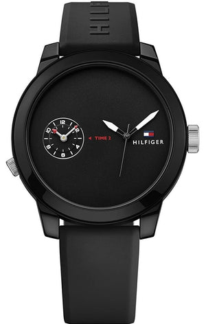 Tommy Hilfiger Denim Black Dial Black Rubber Strap Watch for Men - 1791326 Buy Now By Tommy Hilfiger